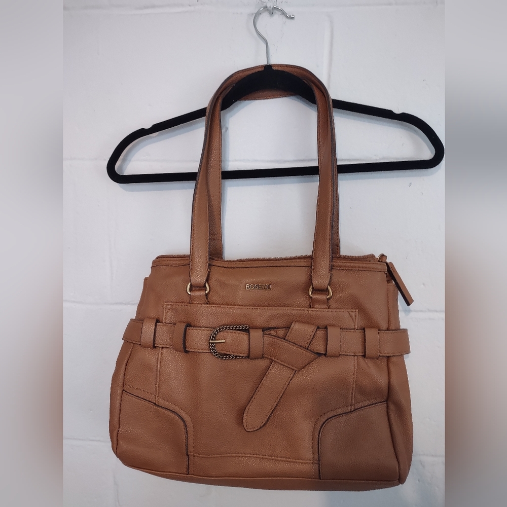Rosetti Cayson Satchel Purse Camel Tan